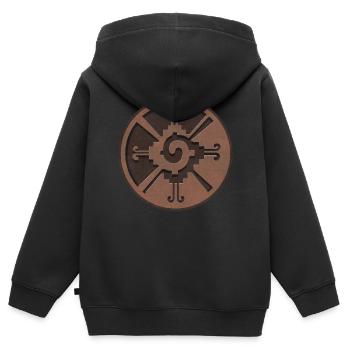 Hunab Ku Ometeotl Azteken Yucatec Maya Maya Inka - Kinder Premium Organic Zip Hoodie - Schwarz - Hinten - AI Model Kid Male (0cm)
