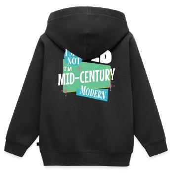 Ich Bin Nicht Alt, Ich Bin Modern - Kinder Premium Organic Zip Hoodie - Schwarz - Hinten - AI Model Kid Male (0cm)