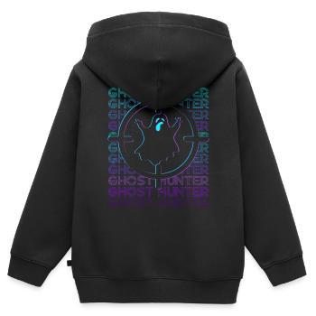 Geisterjäger Geisterjagd Retro - Kinder Premium Organic Zip Hoodie - Schwarz - Hinten - AI Model Kid Male (0cm)