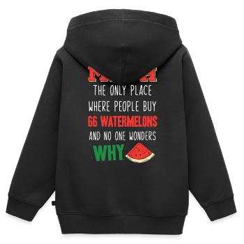 Mathématiques, Mathématiques Citation amusante - Sweat Premium à capuche zippé enfant bio - noir - Dos - AI Model Kid Male (0cm)