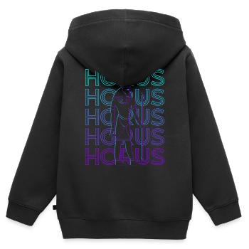 Œil d’Horus Dieu égyptien Egypte ancienne Retr - Sweat Premium à capuche zippé enfant bio - noir - Dos - AI Model Kid Male (0cm)