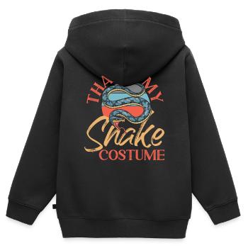 Serpent serpent qui est mon serpent - Sweat Premium à capuche zippé enfant bio - noir - Dos - AI Model Kid Male (0cm)