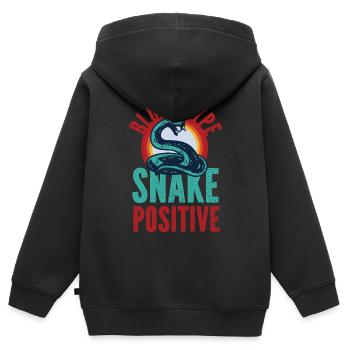 Snake Serpent Blood Type Snake - Kinder Premium Organic Zip Hoodie - Schwarz - Hinten - AI Model Kid Male (0cm)