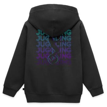 Jonglieren Jongleur Retro - Kinder Premium Organic Zip Hoodie - Schwarz - Hinten - AI Model Kid Male (0cm)