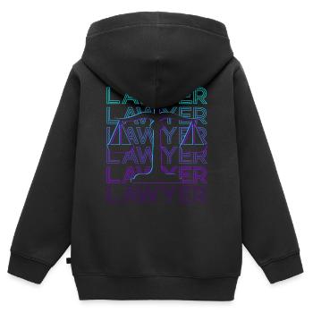 Rechtsanwalt Rechtsanwalt Skalen der Gerechtigkeit - Kinder Premium Organic Zip Hoodie - Schwarz - Hinten - AI Model Kid Male (0cm)