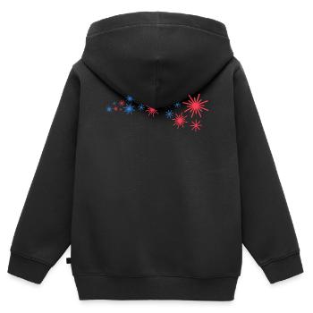 Sternenflotte In Blau Und Rot - Kinder Premium Organic Zip Hoodie - Schwarz - Hinten - AI Model Kid Male (0cm)