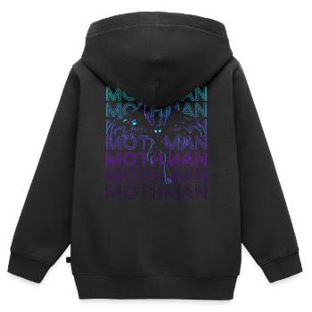 Mothman Krypto Kryptozoologie Retro - Kinder Premium Organic Zip Hoodie - Schwarz - Hinten - AI Model Kid Male (0cm)