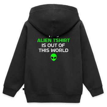 Alien Geschenk Außerirdische Ufo Area 51 Sci-fi - Kinder Premium Organic Zip Hoodie - Schwarz - Hinten - AI Model Kid Male (0cm)