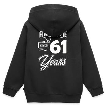 Cadeau d’anniversaire Anniversaire Bursdag Né en 1973 - Sweat Premium à capuche zippé enfant bio - noir - Dos - AI Model Kid Male (0cm)