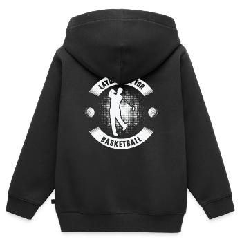 Golf Golfer Golfball Golfspieler Golfschläger - Kinder Premium Organic Zip Hoodie - Schwarz - Hinten - AI Model Kid Male (0cm)