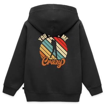 Golf Golfer Golfball Golfspieler Golfschläger - Kinder Premium Organic Zip Hoodie - Schwarz - Hinten - AI Model Kid Male (0cm)