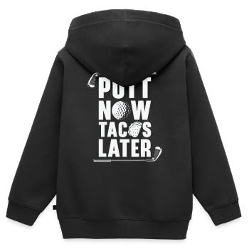 Golf Golfer Golfball Golfspieler Golfschläger - Kinder Premium Organic Zip Hoodie - Schwarz - Hinten - AI Model Kid Male (0cm)
