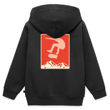 Skater Skateboard Geschenk Halfpipe Sk8 Ollie - Kinder Premium Organic Zip Hoodie - Schwarz - Hinten - AI Model Kid Male (0cm)