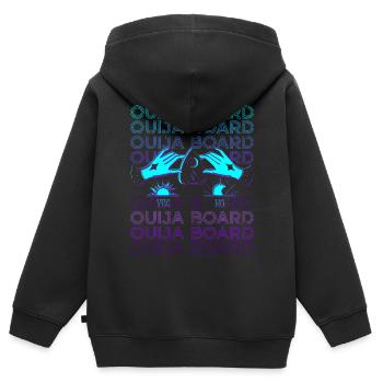 Ouija Board Ghost Board Planchette Rétro - Sweat Premium à capuche zippé enfant bio - noir - Dos - AI Model Kid Male (0cm)