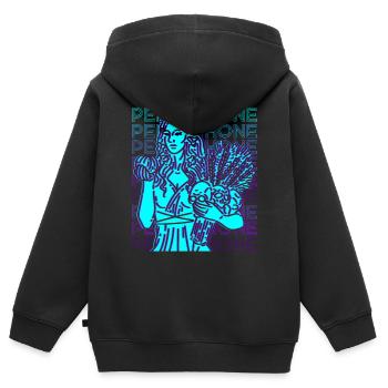 Persephone Griechische Göttin Griechische Mytholog - Kinder Premium Organic Zip Hoodie - Schwarz - Hinten - AI Model Kid Male (0cm)
