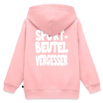Sportbeutel Vergesser Sportunterricht für Schüler - Kinder Premium Organic Zip Hoodie - Rosa - Hinten - AI Model Kid Female (0cm)
