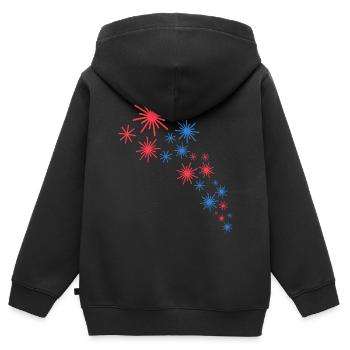 Sternenhimmel In Blau Und Rot - Kinder Premium Organic Zip Hoodie - Schwarz - Hinten - AI Model Kid Male (0cm)