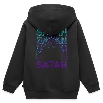 Satan Satanist Baphomet Okkultismus Kult Heidnisch - Kinder Premium Organic Zip Hoodie - Schwarz - Hinten - AI Model Kid Male (0cm)