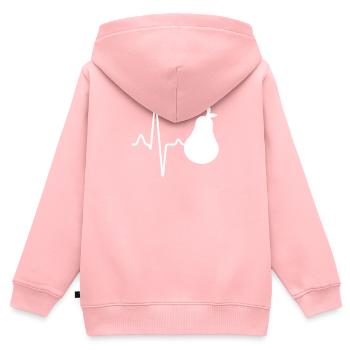 Battement de cœur de poire - Sweat Premium à capuche zippé enfant bio - rose - Dos - AI Model Kid Female (0cm)