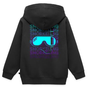 Schnorcheln Schnorchler Schnorchel Retro - Kinder Premium Organic Zip Hoodie - Schwarz - Hinten - AI Model Kid Male (0cm)