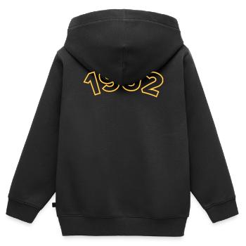 Jahr 1992 Gelb Simpel - Kinder Premium Organic Zip Hoodie - Schwarz - Hinten - AI Model Kid Male (0cm)