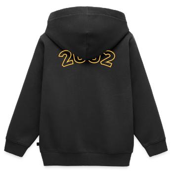 Glücksjahr 2002 Gelb Simpel - Kinder Premium Organic Zip Hoodie - Schwarz - Hinten - AI Model Kid Male (0cm)