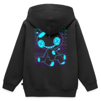 Voodoo Puppe Hexerei Retro - Kinder Premium Organic Zip Hoodie - Schwarz - Hinten - AI Model Kid Male (0cm)