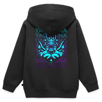 Yacuruna Alte Mythologie Mythische Wassermänner - Kinder Premium Organic Zip Hoodie - Schwarz - Hinten - AI Model Kid Male (0cm)
