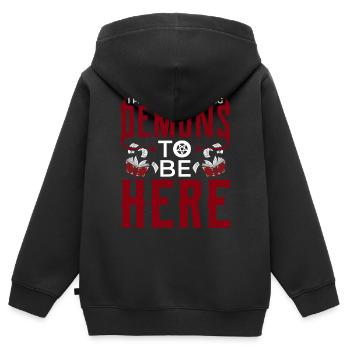 Funny Cult Occult - Kids Premium Organic Zip-up Hoodie - black - Back - AI Model Kid Male (0cm)