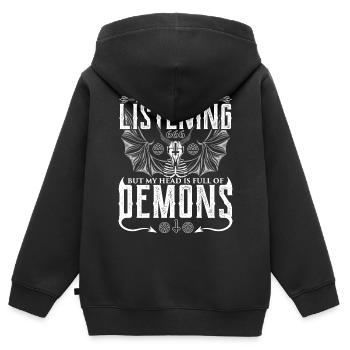 Funny Cult Occult - Kids Premium Organic Zip-up Hoodie - black - Back - AI Model Kid Male (0cm)