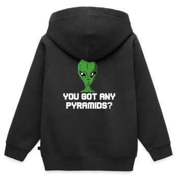 Alien Galaxy Ufo Außerirdische Raumschiff Weltall - Kinder Premium Organic Zip Hoodie - Schwarz - Hinten - AI Model Kid Male (0cm)