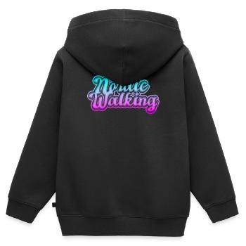 Nordic Walking - Kinder Premium Organic Zip Hoodie - Schwarz - Hinten - AI Model Kid Male (0cm)