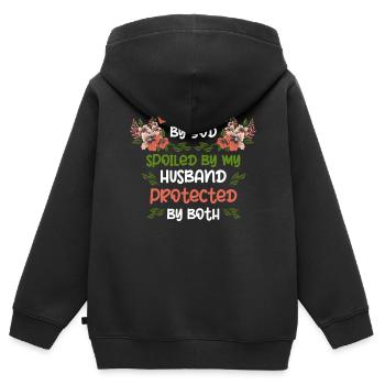 God Covenant, Psalm, Christian - Kids Premium Organic Zip-up Hoodie - black - Back - AI Model Kid Male (0cm)