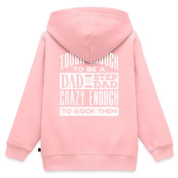 Stiefvater, Stiefvater, - Kinder Premium Organic Zip Hoodie - Rosa - Hinten - AI Model Kid Female (0cm)