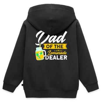 Jus de citron Jus de citron Limonade - Sweat Premium à capuche zippé enfant bio - noir - Dos - AI Model Kid Male (0cm)