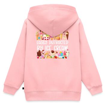 IJshoorntje Ijslolly Gemakkelijk - Kinder Premium zip hoodie biologisch - roze - Achter - AI Model Kid Female (0cm)