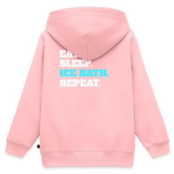 Bain de glace - Sweat Premium à capuche zippé enfant bio - rose - Dos - AI Model Kid Female (0cm)