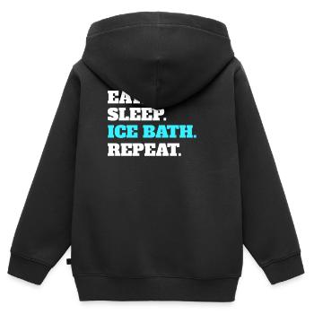Ice bath - Kids Premium Organic Zip-up Hoodie - black - Back - AI Model Kid Male (0cm)