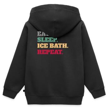 Ice bath - Kids Premium Organic Zip-up Hoodie - black - Back - AI Model Kid Male (0cm)