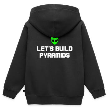 Alien Tshirt UFO Alien Children Mars Gentlemen - Kids Premium Organic Zip-up Hoodie - black - Back - AI Model Kid Male (0cm)