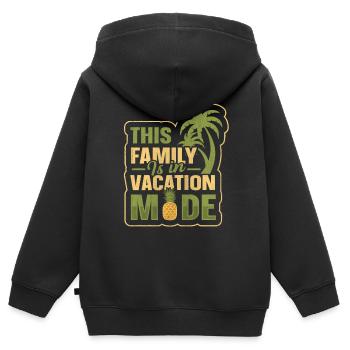 This Family Is In Vacay Mode Family Vacation - Kinder Premium Organic Zip Hoodie - Schwarz - Hinten - AI Model Kid Male (0cm)