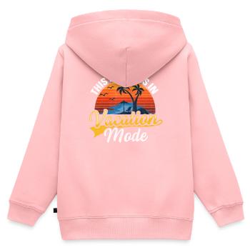 This Family Is In Vacay Mode Family Vacation - Kinder Premium Organic Zip Hoodie - Rosa - Hinten - AI Model Kid Female (0cm)