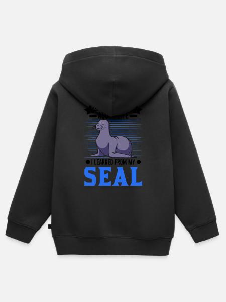 Robbe Geschenk Seal Seelöwe - Kinder Premium Organic Zip Hoodie -