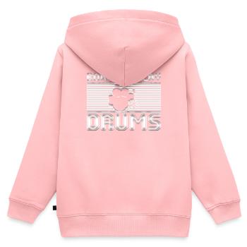 Schlagzeug - Kinder Premium Organic Zip Hoodie - Rosa - Hinten - AI Model Kid Female (0cm)