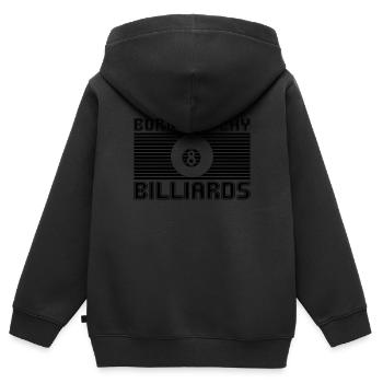 Billiard - Kinder Premium Organic Zip Hoodie - Schwarz - Hinten - AI Model Kid Male (0cm)