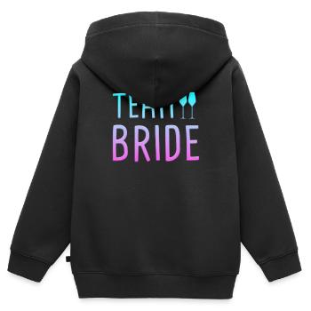 team bride - Kinder Premium Organic Zip Hoodie - Schwarz - Hinten - AI Model Kid Male (0cm)