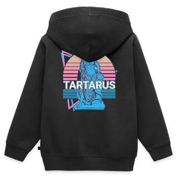 Tartarus Griechische Gottheit Antike griechische M - Kinder Premium Organic Zip Hoodie - Schwarz - Hinten - AI Model Kid Male (0cm)