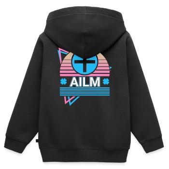 Ailm Keltisches Symbol Keltische Mythologie Retro - Kinder Premium Organic Zip Hoodie - Schwarz - Hinten - AI Model Kid Male (0cm)
