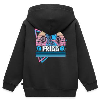 Frigg Déesse nordique Asgard Mythologie nordique - Sweat Premium à capuche zippé enfant bio - noir - Dos - AI Model Kid Male (0cm)
