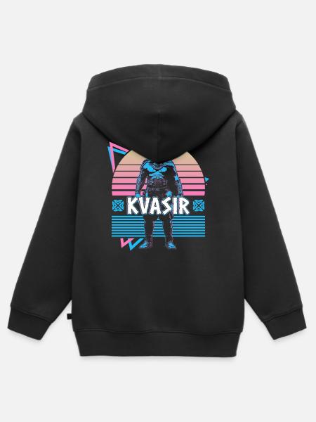 Kvasir Nordischer Gott Asgard Nordische Mythologie - Premium børne zip-hættetrøje økologisk - sort